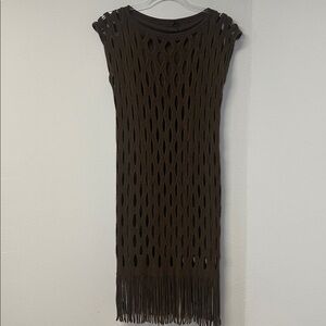 NWT Vintage Deadstock Lyndia Procanik Large Knit Boat Neck Midi Dress Size 2